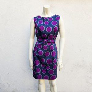 Marimekko Blue and Purple Polka Dot Mini Dress